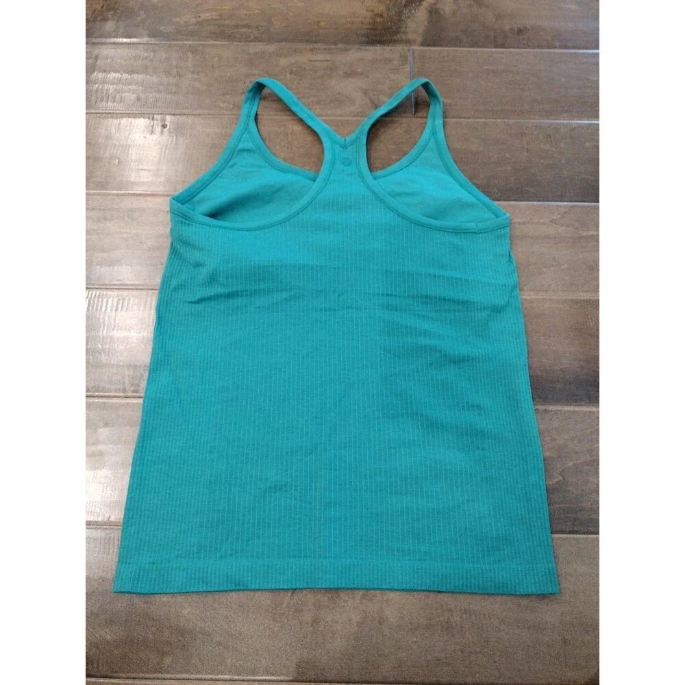 LULULEMON Women's Ebb to Street bright green racerback ribbed tank top - size 10
